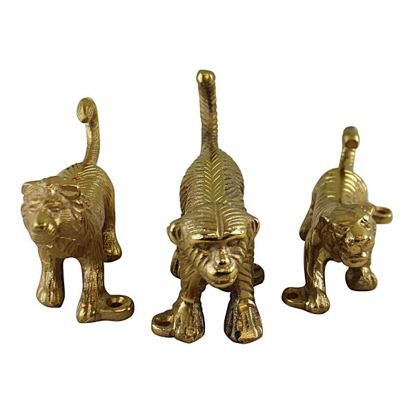 Set of 3 Gold Metal Safari Animal Coat Hooks - Image 3