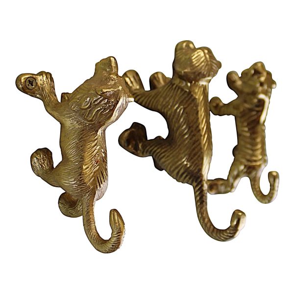 Set of 3 Gold Metal Safari Animal Coat Hooks - Image 4