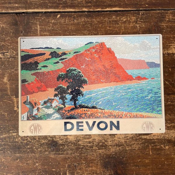 Vintage Metal Sign - Great Western Railway, Devon - Image 3