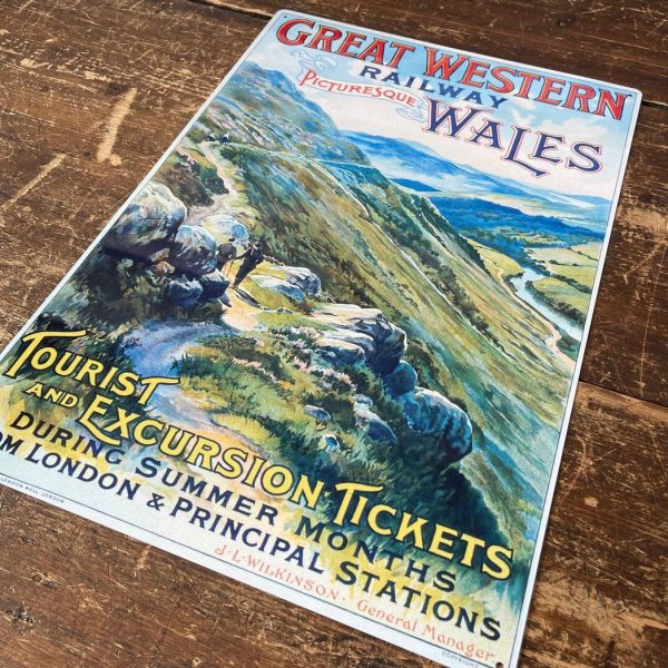 Vintage Metal Sign - British Railways Retro Advertising, Great Western Wales - Image 2
