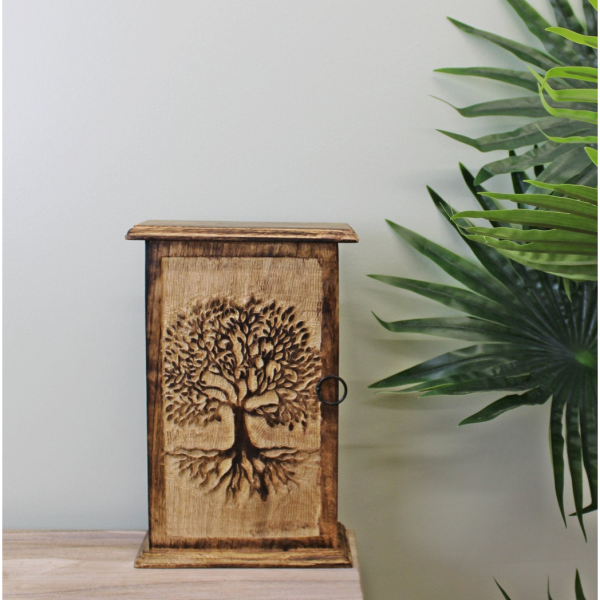 Tree of Life Hand Carved Key Box - Image 3