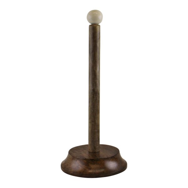 Country Cottage Wood & Ceramic Kitchen Roll Holder - Image 3