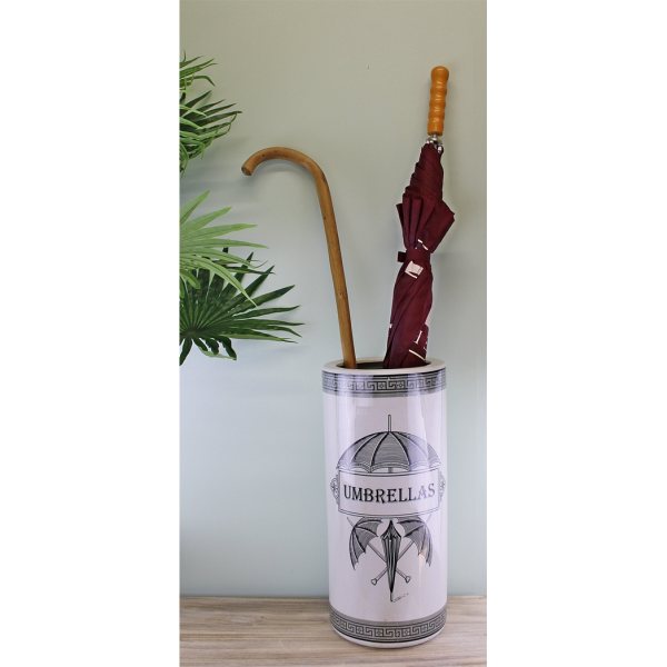 Ceramic Umbrella Stand, Monochrome Umbrella Print - Image 2