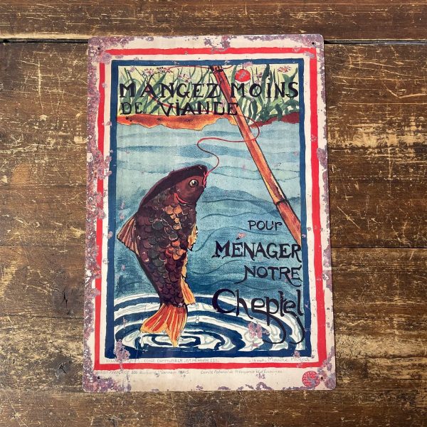 Vintage Metal Sign - Old Fishing Sign - Image 2