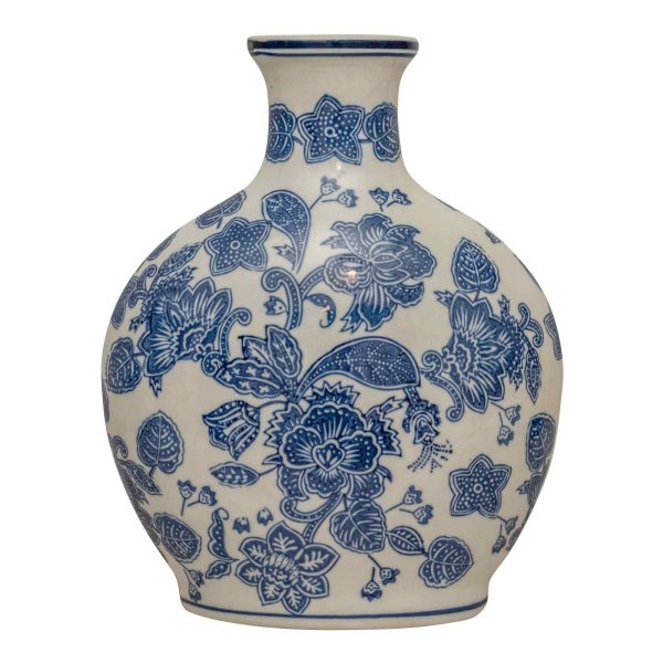 Anemone Blue & White Bottle Vase - Image 4