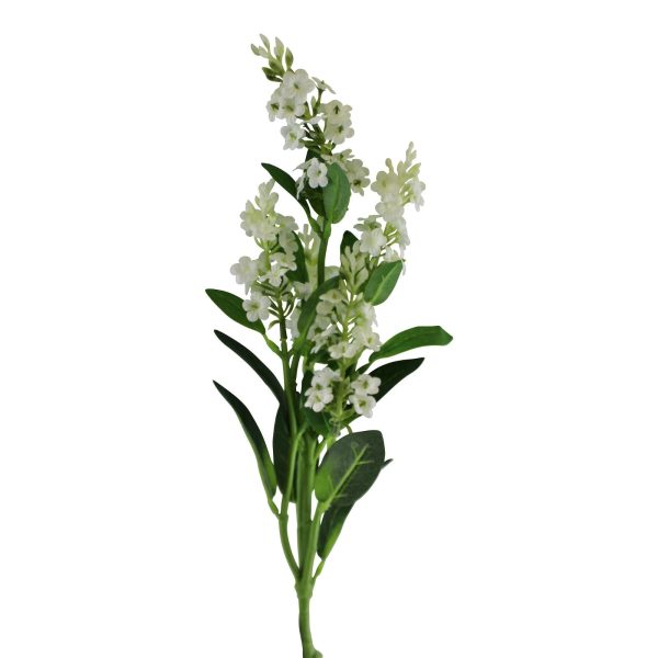 Single Lavender Spray, Cream Flowers, 63cm - Image 3