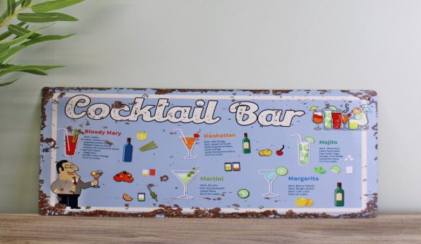 Vintage Metal Sign - Cocktail Bar - Image 2
