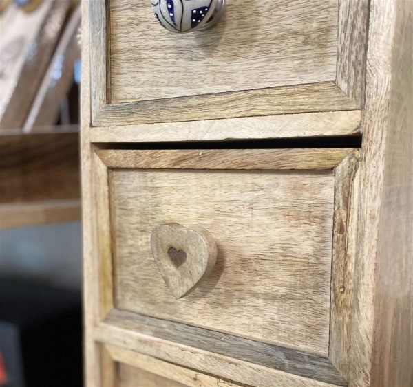 Mango Wood Heart Drawer or Door Knob - Image 2