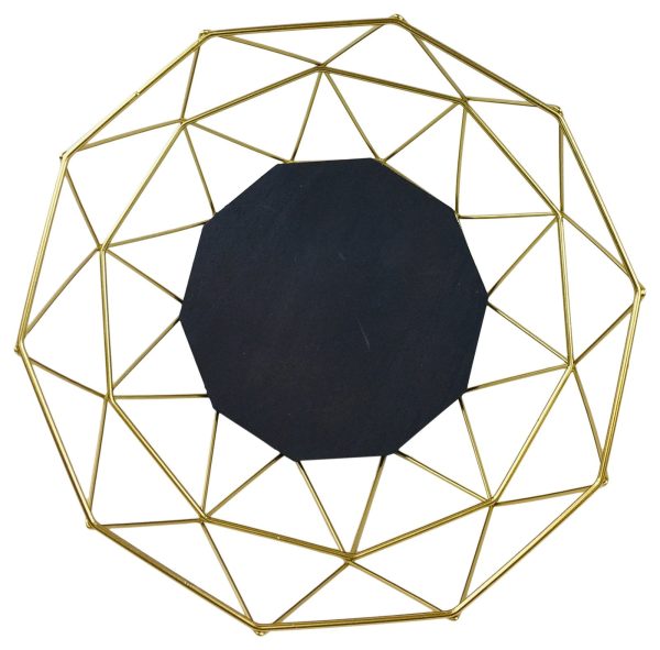 Golden Geometric Style Wire Bowl - Image 3