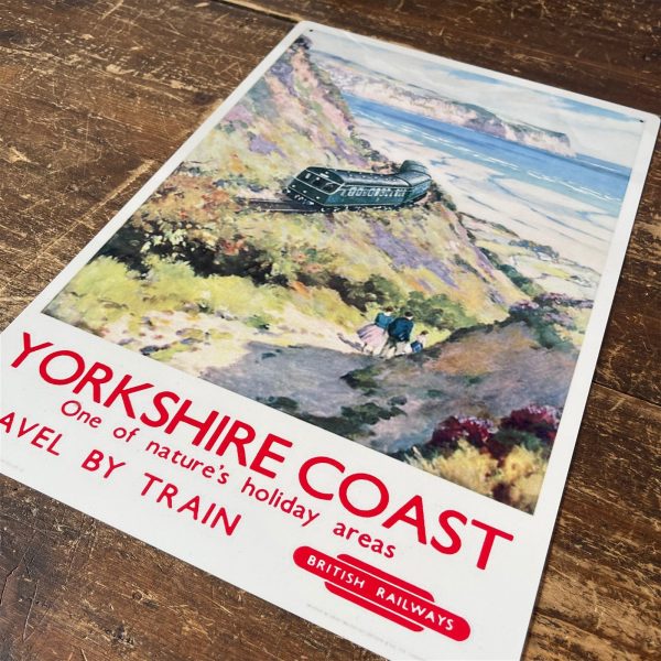 Vintage Metal Sign - British Railways Retro Advertising, Yorkshire Coast - Image 2