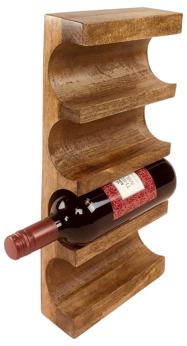 Wall Mounted Wooden Wine Rack - Image 3