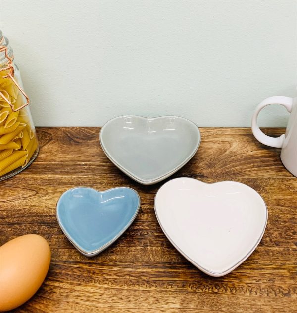 Set of 3 Heart Trinket Dishes - Image 2