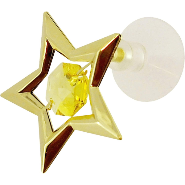 Crystocraft Goldtone Star Swarovski Crystal Set Decorative Suction Cup - Image 2