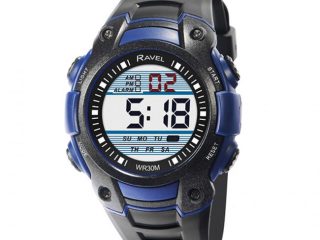 Ravel Mens 3ATM Digital Sports Black/Blue Watch RDG.14.10