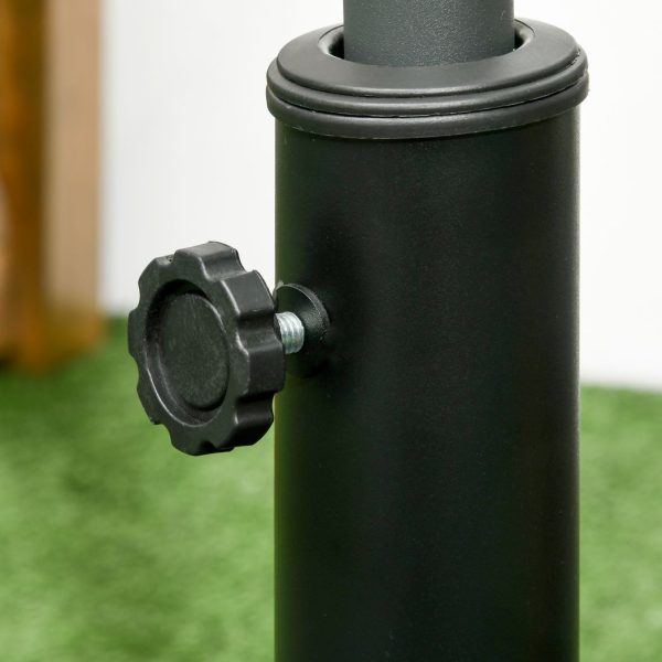 Outsunny 19kg Square Resin Garden Parasol Base for Poles of 32mm, 38mm, 48mm - Image 8