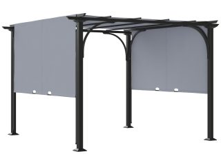 Outsunny Outdoor Retractable Pergola Garden Sun Shade Patio Canopy Shelter
