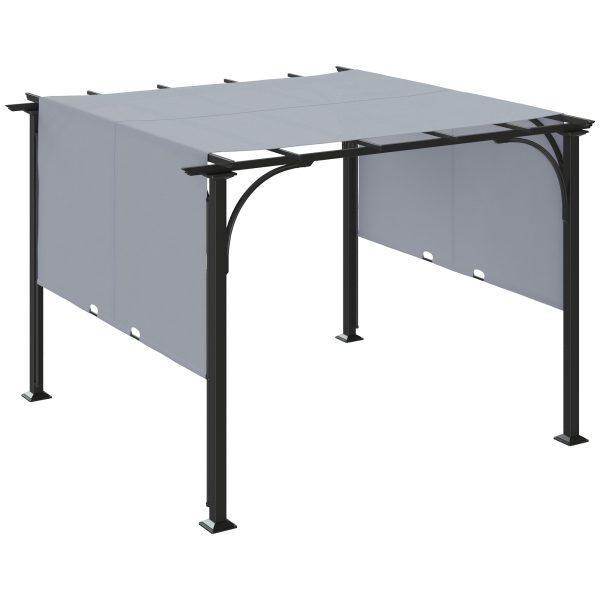 Outsunny Outdoor Retractable Pergola Garden Sun Shade Patio Canopy Shelter - Image 7