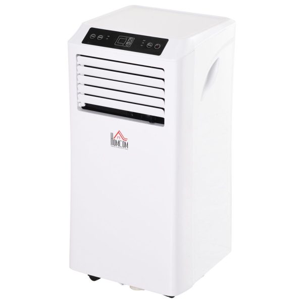 HOMCOM Mobile Air Conditioner W/ RC Cooling Sleeping Mode Portable White 1080W