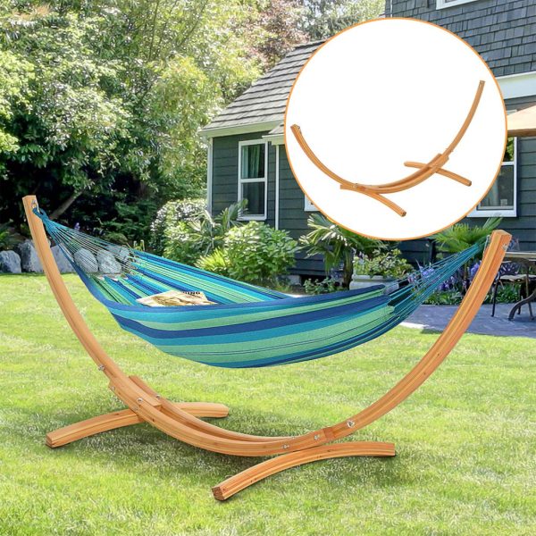 Outsunny 3(m) Wooden Hammock Stand Universal Garden Picnic Camp Accessories - Image 2