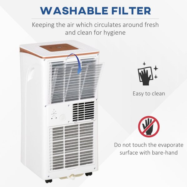 HOMCOM 10000 BTU Portable Air Conditioner 4 Modes LED Display Timer Home Office - Image 6