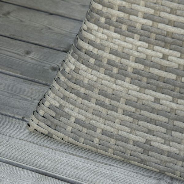 Outsunny Rattan Wicker Tea Coffee Table w/ Umbrella Hole and Storage Space Grey - Image 8