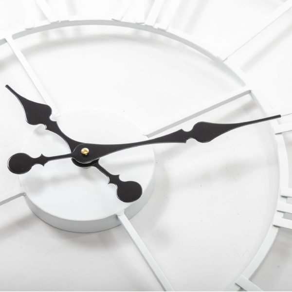 40CM ROMAN METAL CLOCK WHITE - Image 2