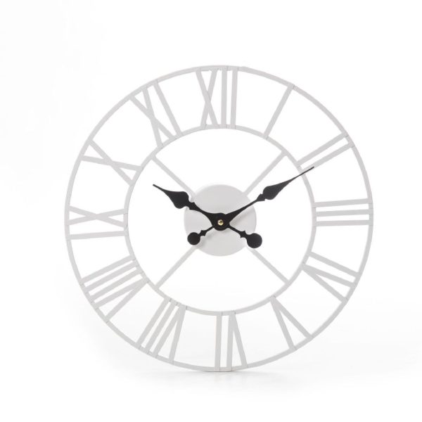 60CM ROMAN METAL CLOCK WHITE - Image 4