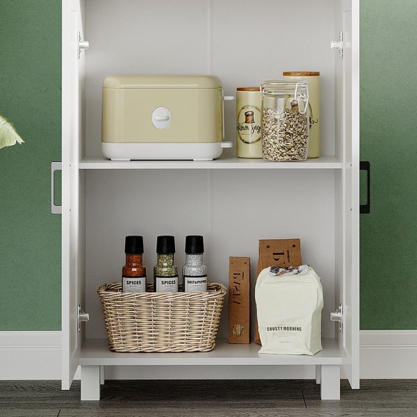 HOMCOM Kitchen Cupboard Storage Cabinet with Drawer, Countertop, White - Image 7