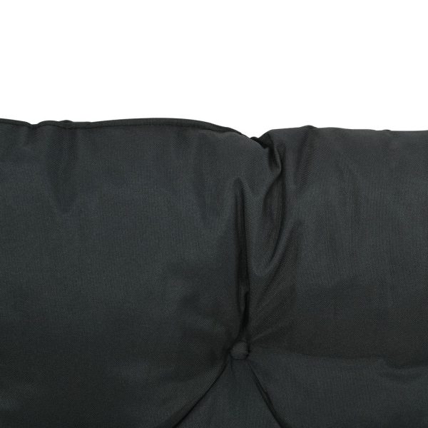 2 Seater Garden Bench Cushion Outdoor Seat Pad with Ties Black - Image 8
