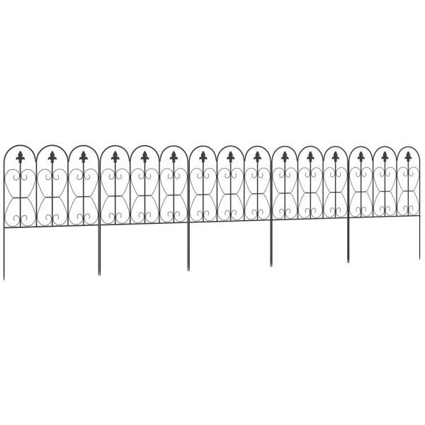 5PCs Decorative Garden Fencing Metal Border Edging