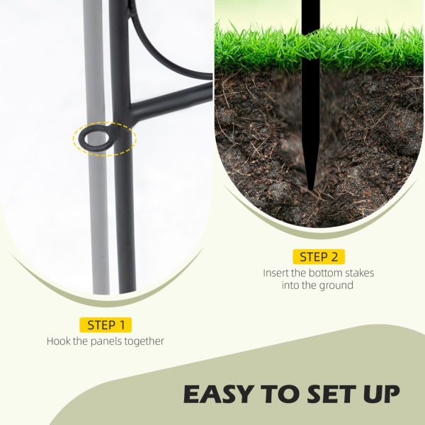 5PCs Decorative Garden Fencing Metal Border Edging - Image 4