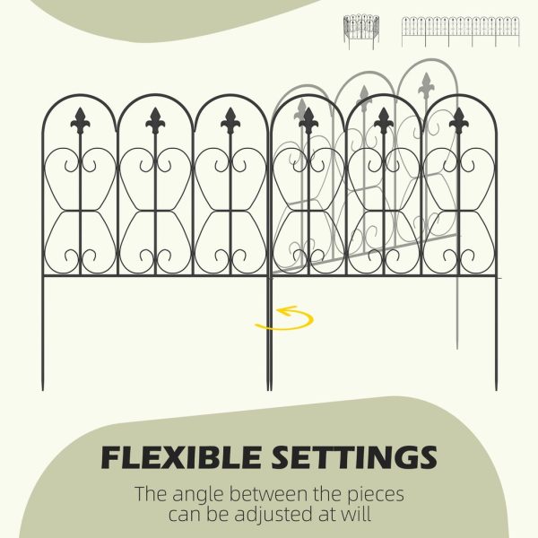 5PCs Decorative Garden Fencing Metal Border Edging - Image 5