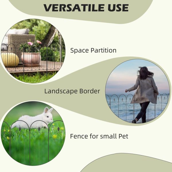 5PCs Decorative Garden Fencing Metal Border Edging - Image 6