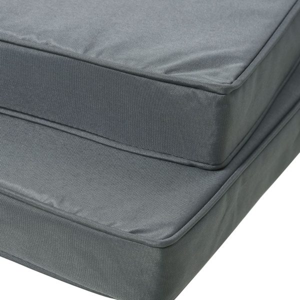 45 x 45cm Replacement Garden Seat Cushion Pad with Ties, Dark Grey - Image 8