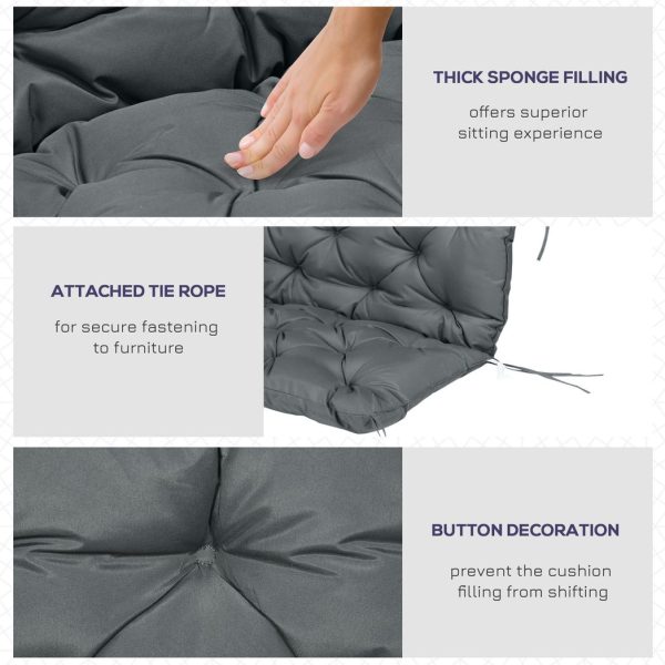 Garden Bench Cushion 2 Seater Swing Chair Cushion Outdoor Seat Pad - Image 6