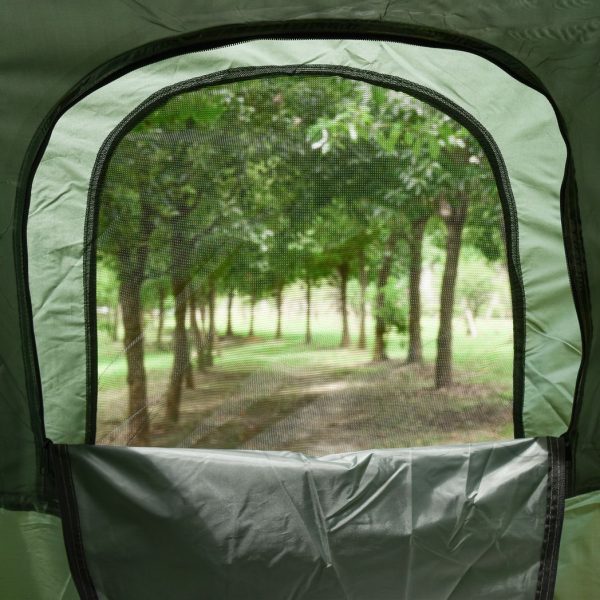 Outdoor 1 Person Folding Dome Tent Hiking Camping Bed Cot W/ Sleeping Bag New - Image 8