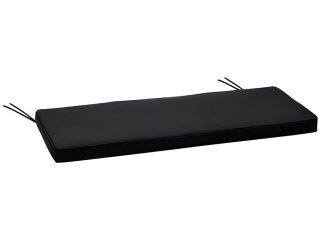 2-Seater Bench Cushion Polyester Cover Seat Pad Replacement Black