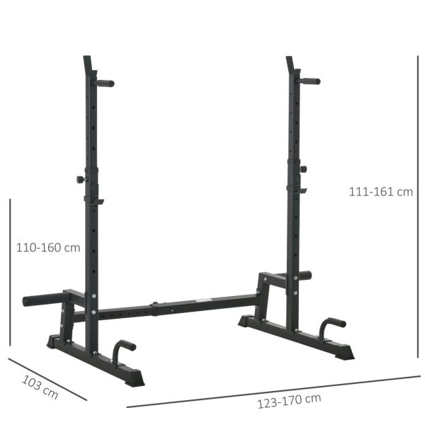 Multifunction Barbell Squat Rack Adjustable Height Weight Lifting - Image 3
