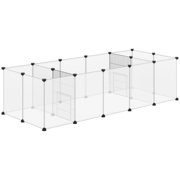 Pet Playpen, 18 Panels DIY Small Animal Cage for Guinea Pigs Hedgehogs