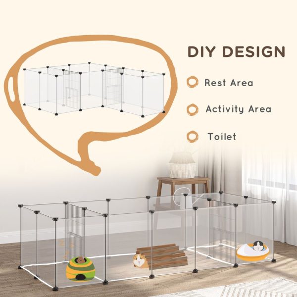 Pet Playpen, 18 Panels DIY Small Animal Cage for Guinea Pigs Hedgehogs - Image 5