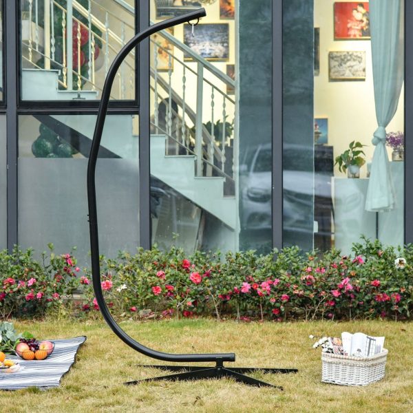 Hammock Chair Stand Only Heavy Duty Metal C-Stand Indoor or Outdoor - Image 2