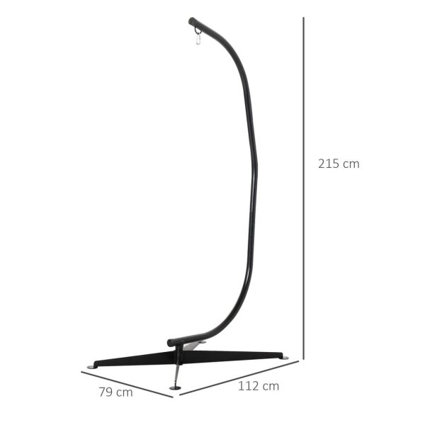 Hammock Chair Stand Only Heavy Duty Metal C-Stand Indoor or Outdoor - Image 3