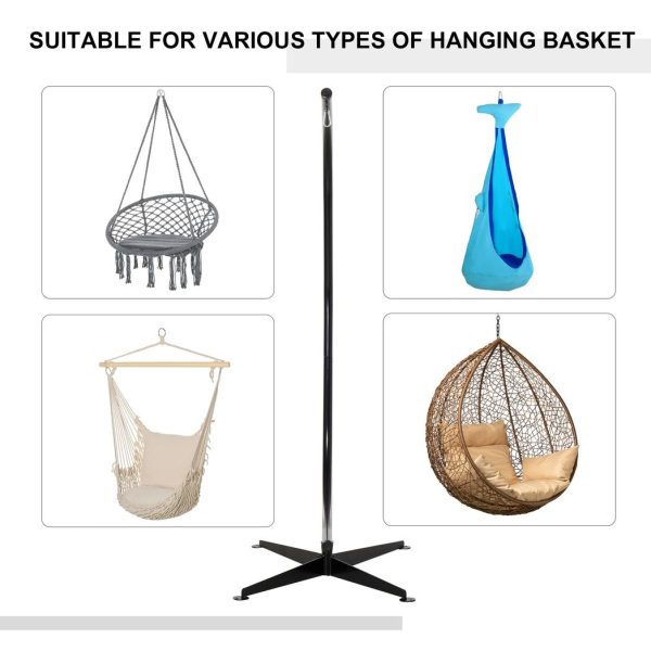 Hammock Chair Stand Only Heavy Duty Metal C-Stand Indoor or Outdoor - Image 6