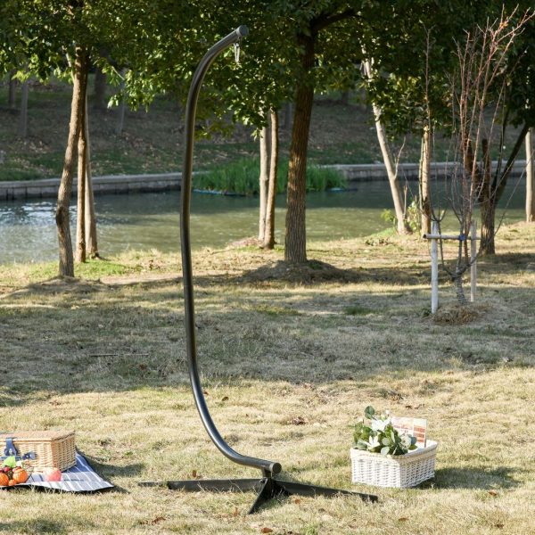 Hammock Chair Stand Only Heavy Duty Metal C-Stand Indoor or Outdoor - Image 7