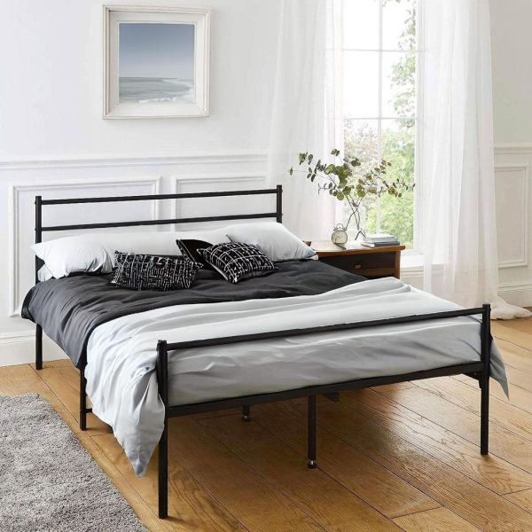 Extra Strong Double Metal Bed Frame In Black - Improved - Image 5