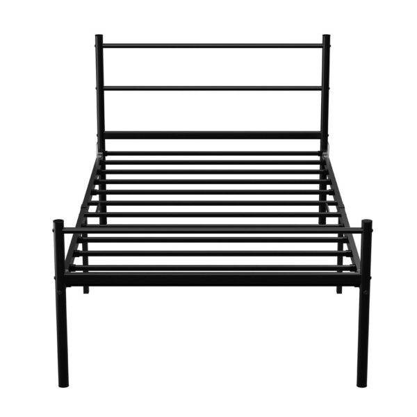 Extra Strong Single Metal Bed Frame In Black - Improved - Image 4
