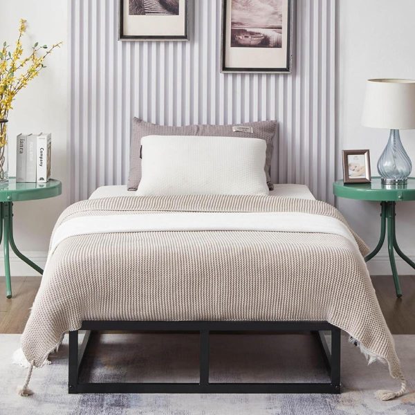 Single Metal Bed Frame Square Tube - Improved