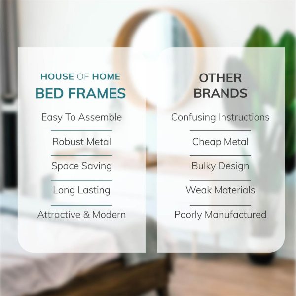 Single Metal Bed Frame Square Tube - Improved - Image 5