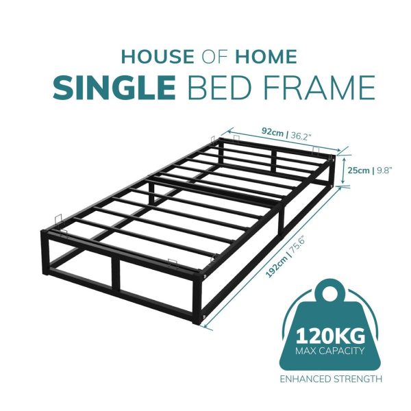 Single Metal Bed Frame Square Tube - Improved - Image 7