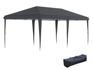 3 x 6 m Pop Up Gazebo Patio Party Event Heavy Duty Canopy Black